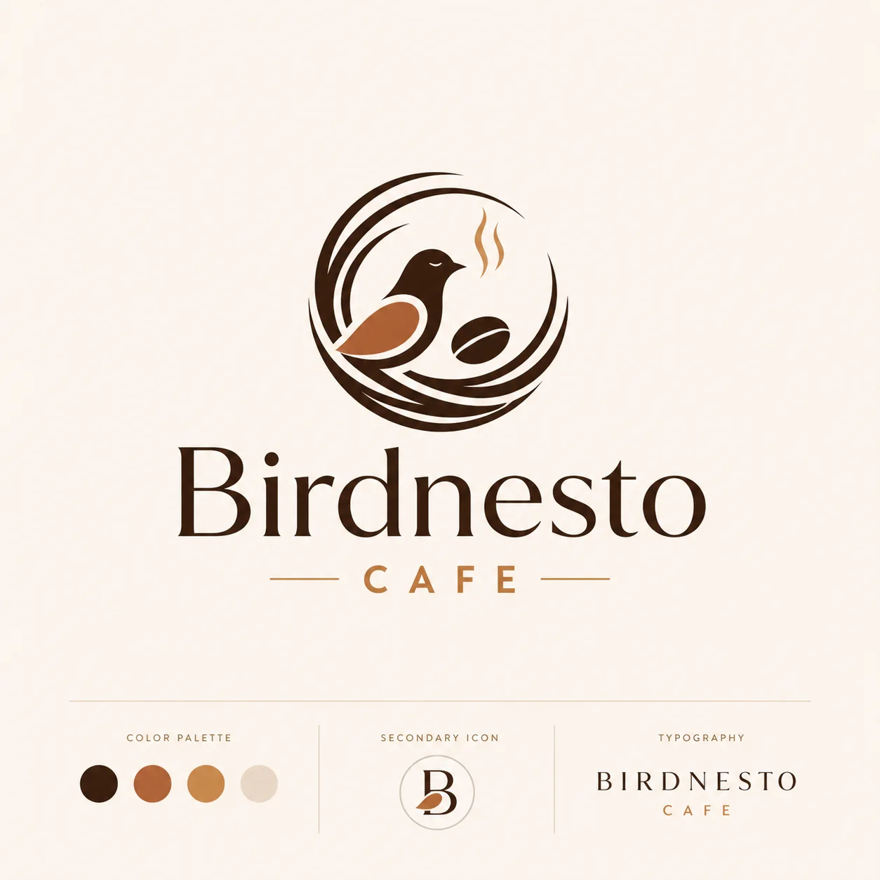 Birdnesto Café identity system