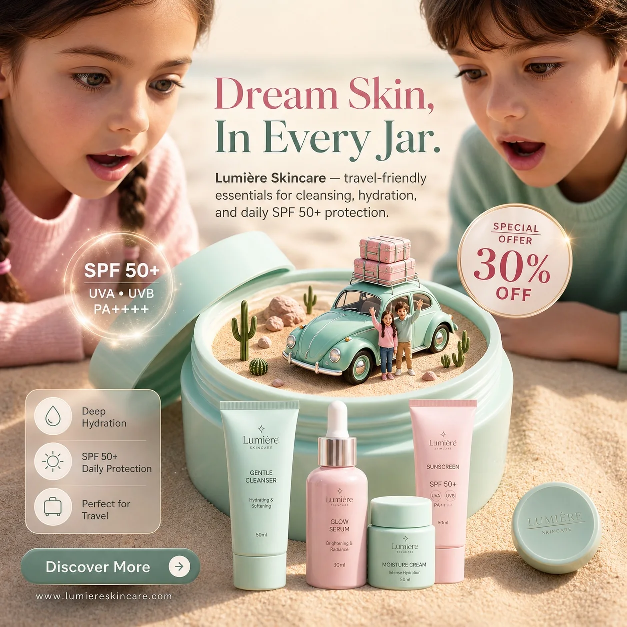 Lumière Skincare campaign